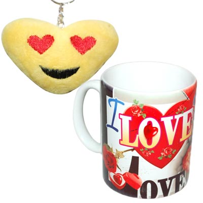 "Smiley Heart Soft Key Chain - 01-026 + Love Mug - Click here to View more details about this Product